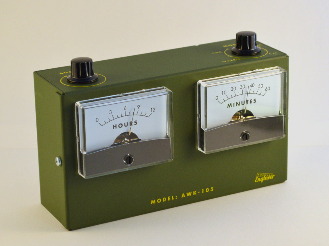 Awkward Engineer - Model AWK-105 Analog Voltmeter Clock